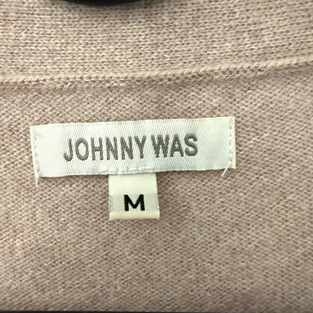 Johnny Was Mauve Pink Pure Cashmere Belted Sweater Cardigan Womens Small - Picture 7 of 7